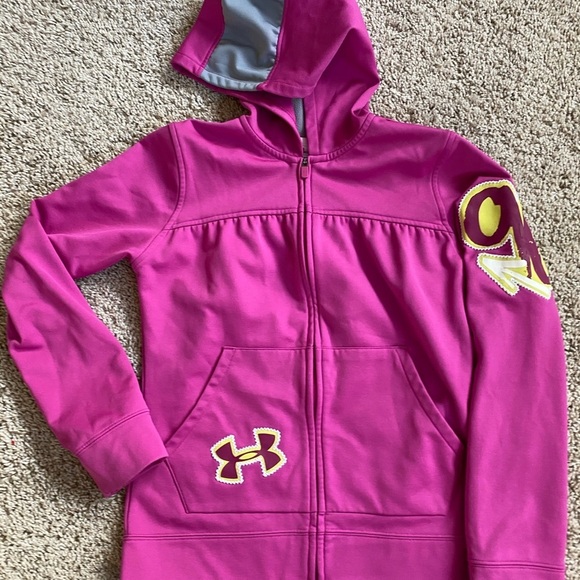 Girls Athletic hoodie jacket YSM Under Armor - Picture 1 of 7